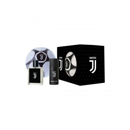 Juventus - Cofanetto Regalo - Pallone Cuoio + Eau de Toilette 100 ML + Deodorante Spray 150 ML